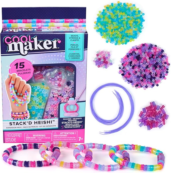 Colorful heishi bead bracelet studio craft kit