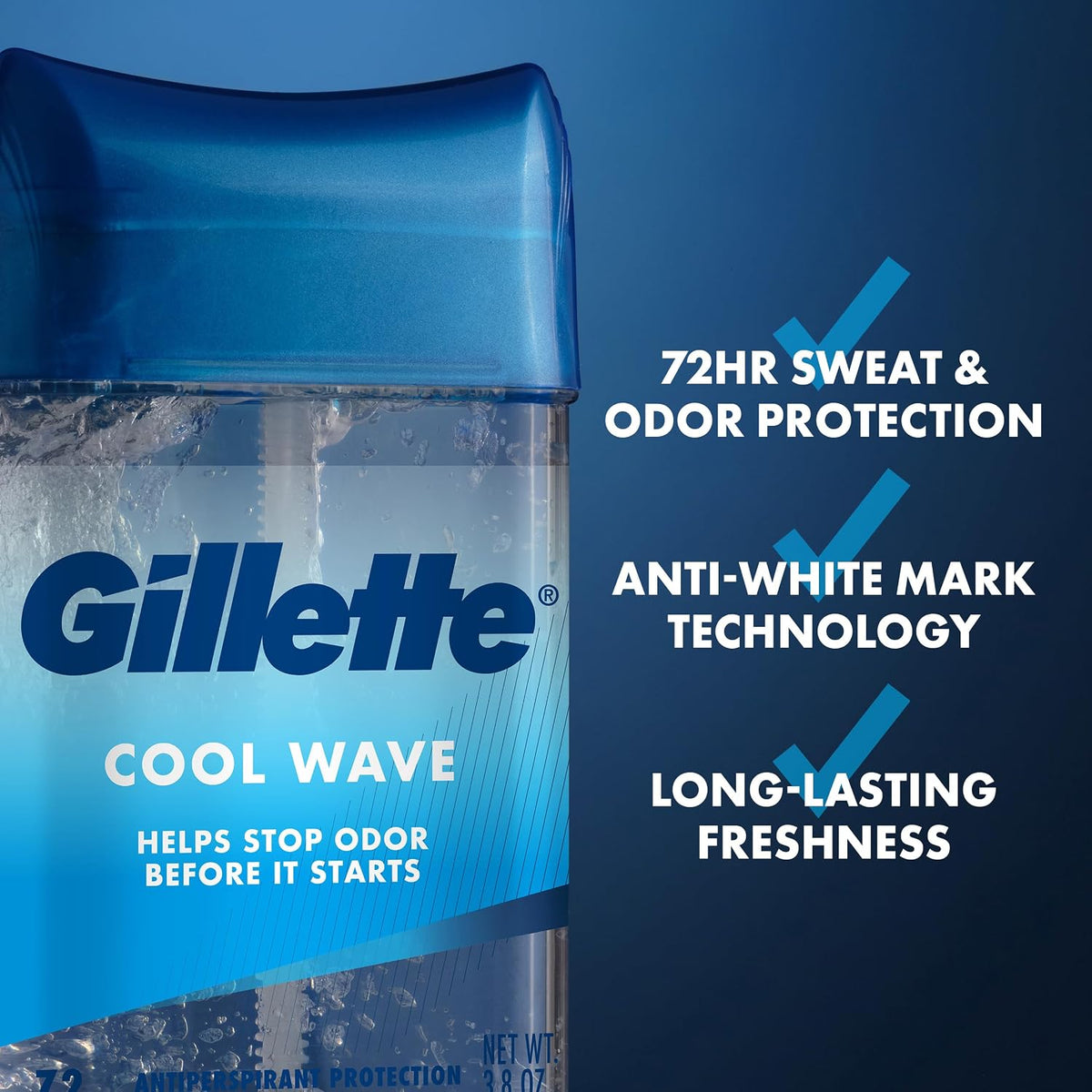 Gillette 72 hour sweat and odor protection deodorant