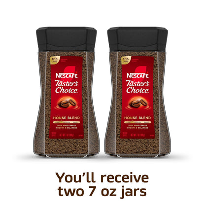 NESCAFÉ House Blend instant coffee 7 oz jar pack