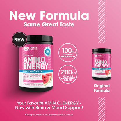 Amino Energy Watermelon powder with focus support