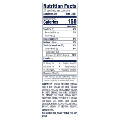 Clif Kid ZBar organic whole grain snack bars box