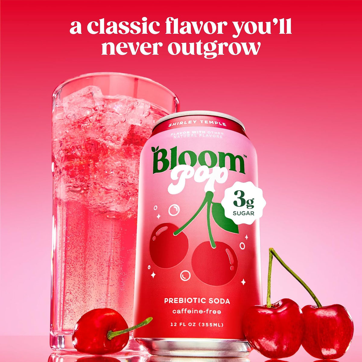 Bloom Pop 12 pack premium prebiotic soda