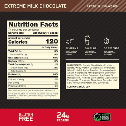 5 LB Optimum Nutrition whey protein chocolate flavor