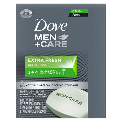 3 in 1 men's cleanser bar for body face shaving