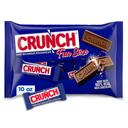 Individually wrapped CRUNCH chocolate candy bars
