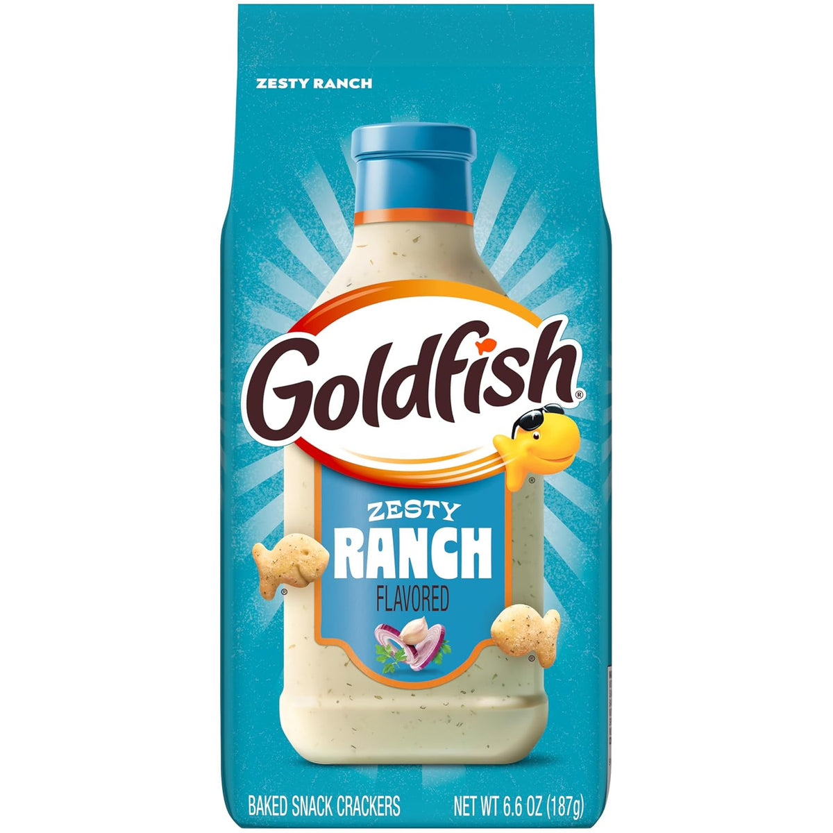 Goldfish ranch snack crackers with savory seasoning