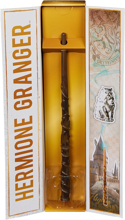 Hermione collector wand with die-cast character icon accessory