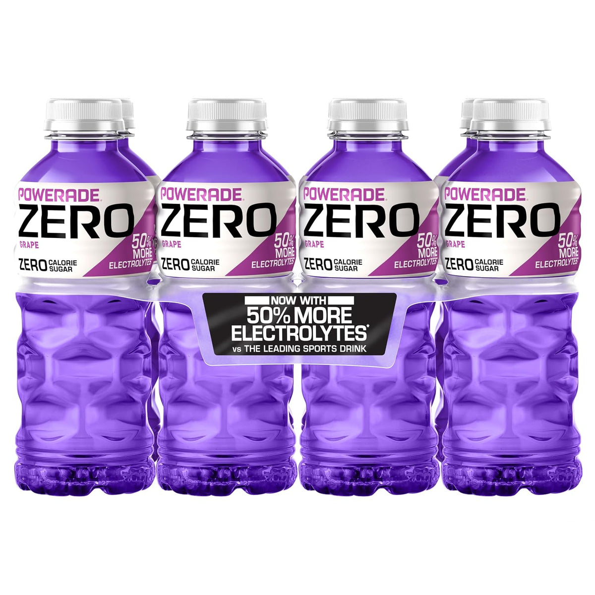 POWERADE ZERO Sugar Grape electrolyte drink bottles