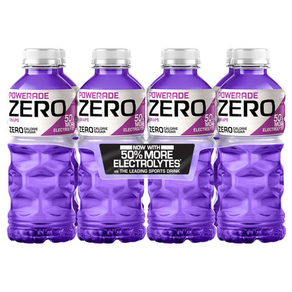 POWERADE ZERO Sugar Grape electrolyte drink bottles