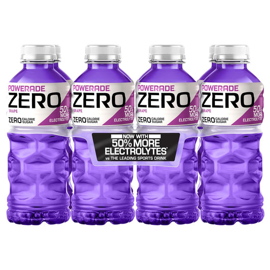POWERADE ZERO Sugar Grape electrolyte drink bottles
