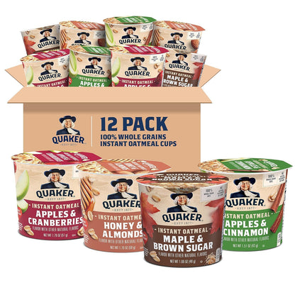 Quaker oatmeal cups four flavor variety pack