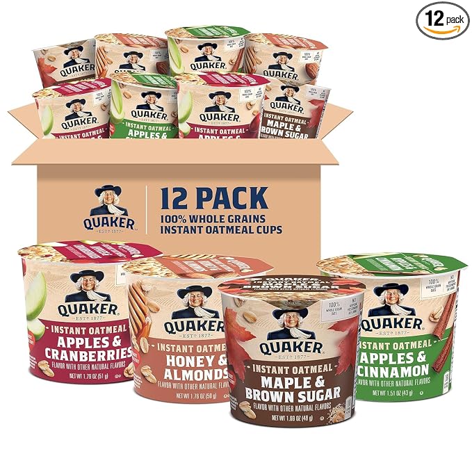 Quaker Instant Oatmeal Express Cups variety pack 12 count