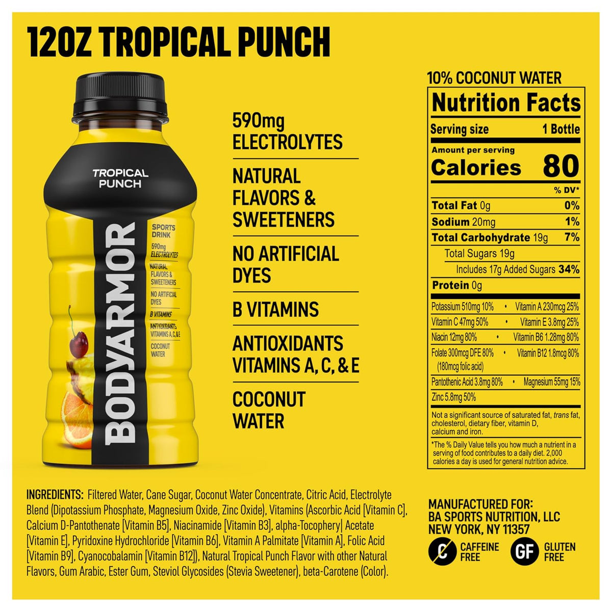 BODYARMOR sports drink with tropical punch flavor