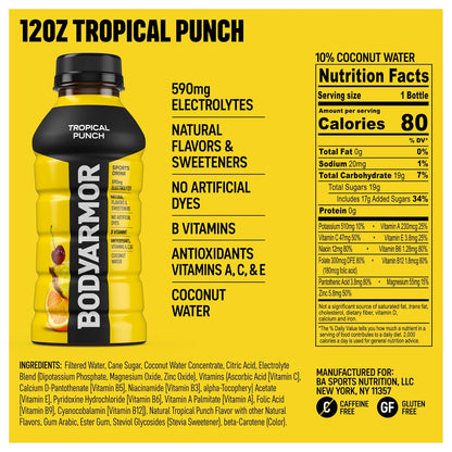 BODYARMOR sports drink with tropical punch flavor