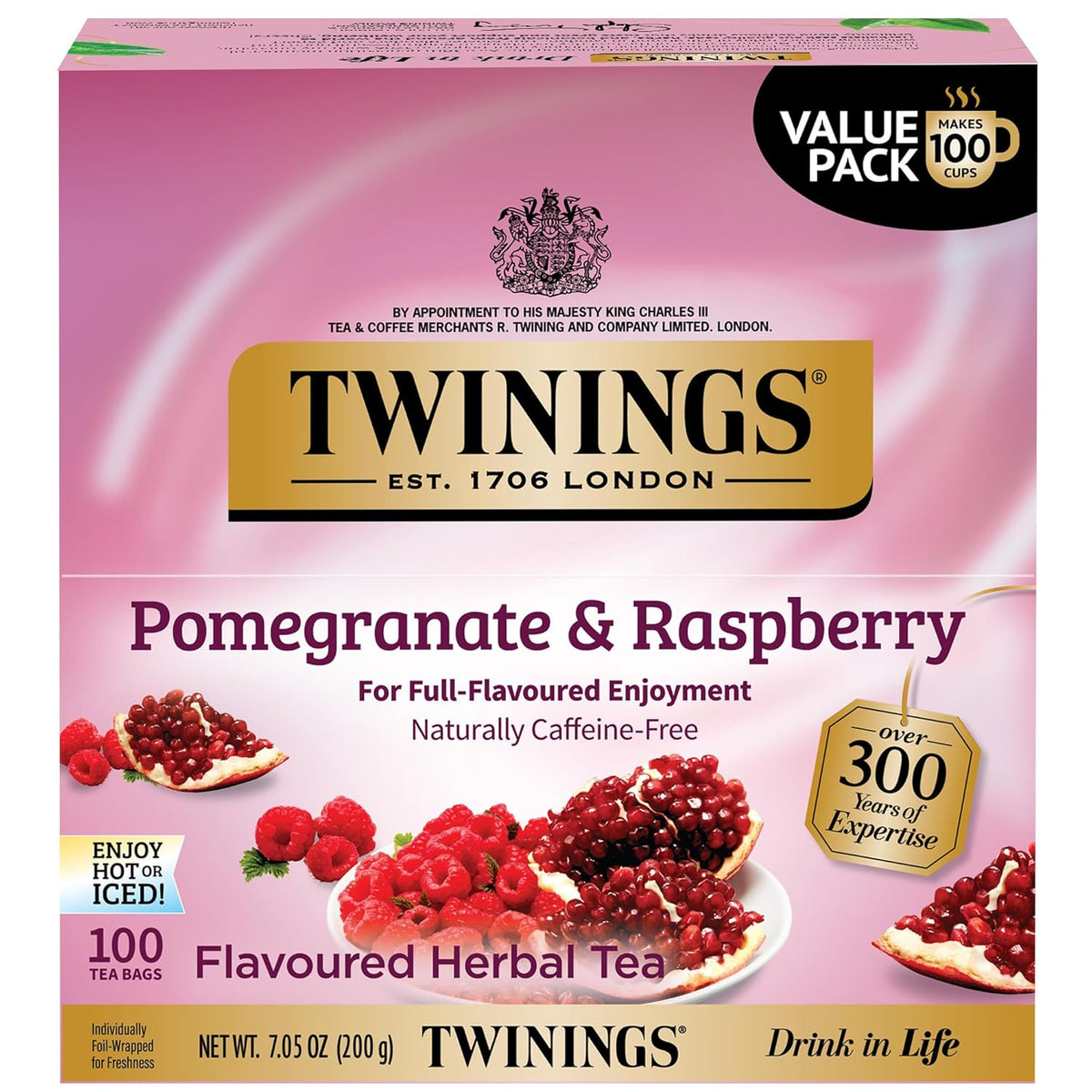 Twinings herbal tea individually wrapped bags