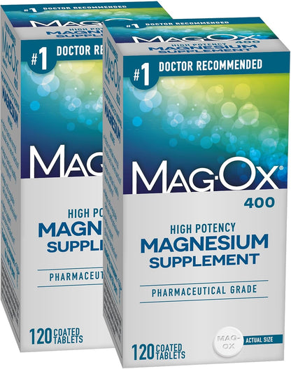 Mag-Ox magnesium tablets 120 count bottles