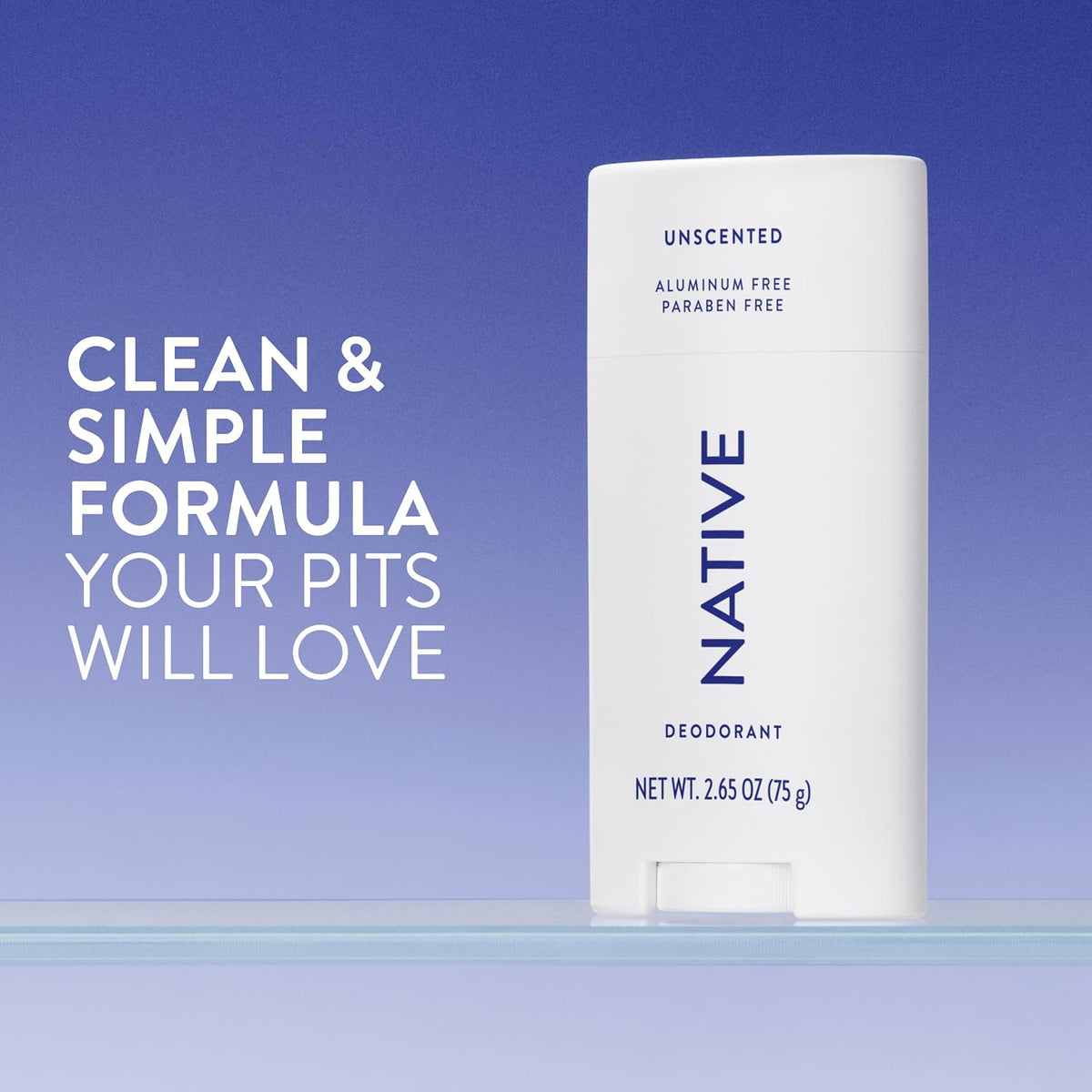 Unscented deodorant for women and men by Native
