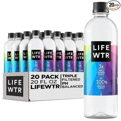 LIFEWTR premium purified water, 20 fl oz bottles
