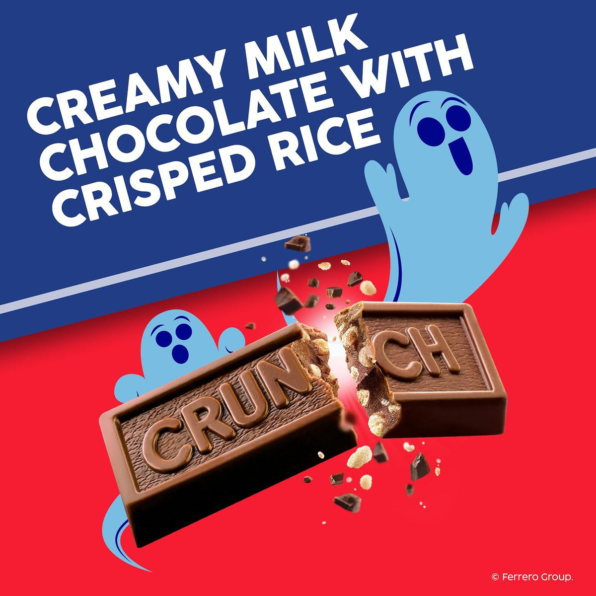 CRUNCH chocolate candy bars with crisped rice