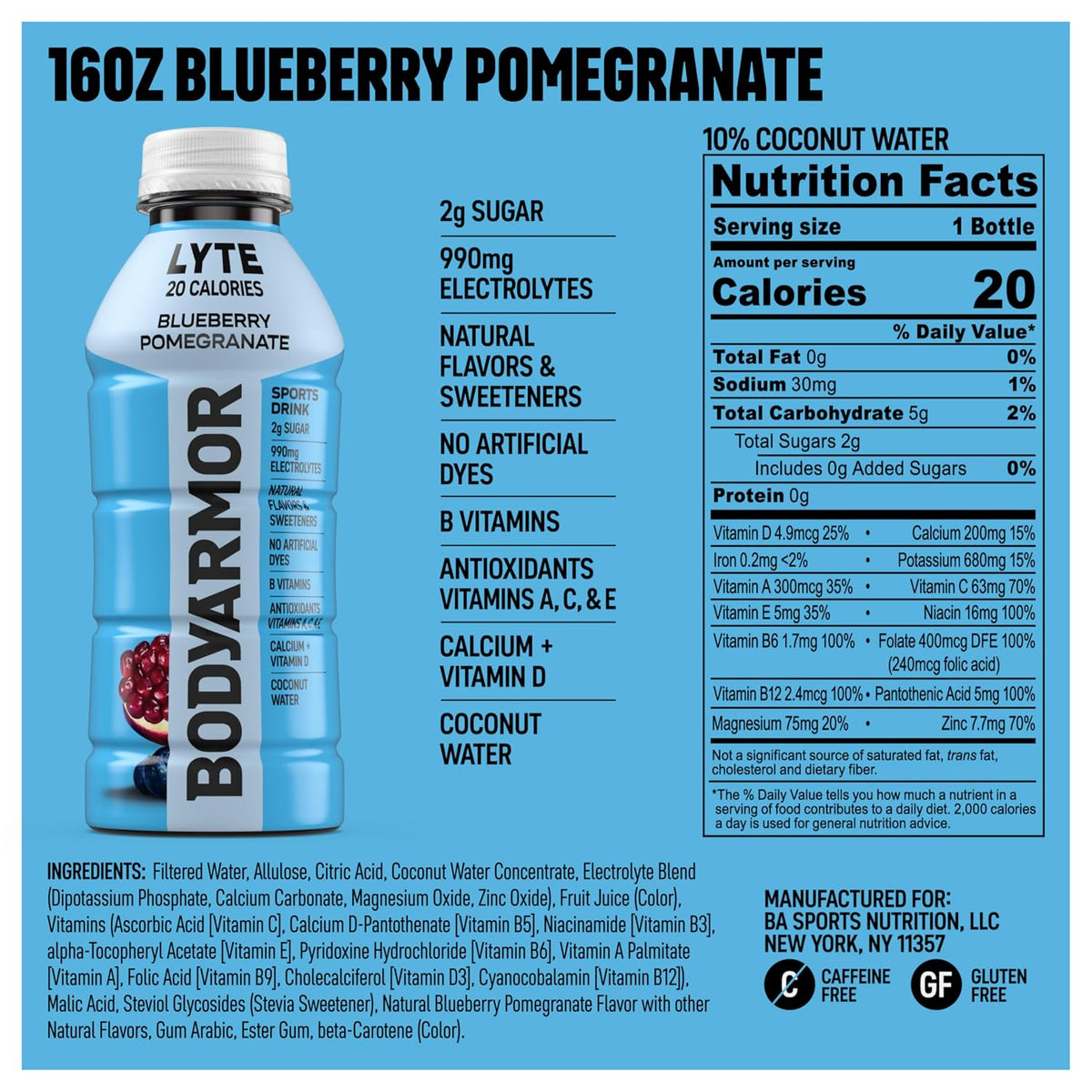 Blueberry Pom low calorie sports drink multipack