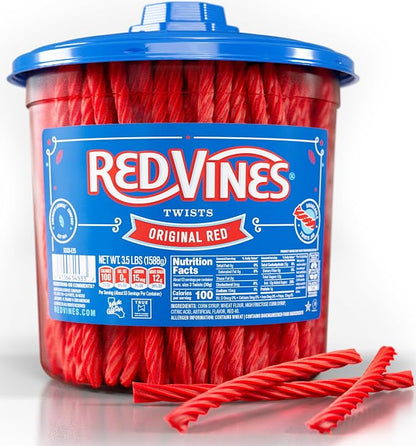 Red Vines Original Red Licorice Candy 3.5 lb jar