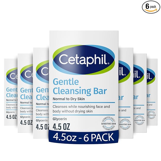 Cetaphil Gentle Cleansing Bar Soap 6 count pack