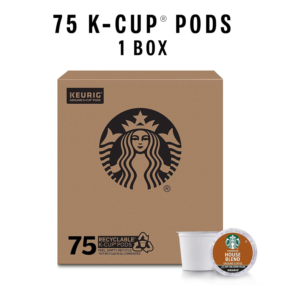 Starbucks House Blend 100% Arabica coffee pods