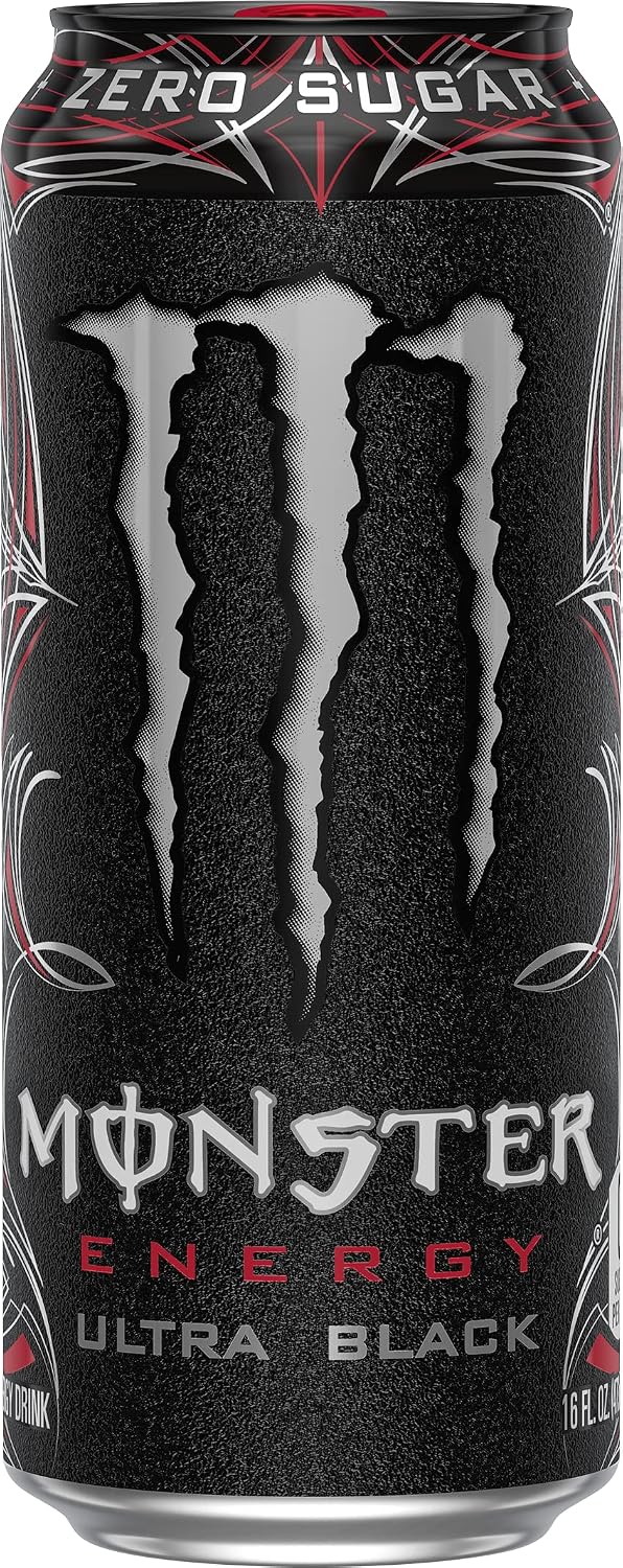 Low calorie Monster Ultra Black energy drink