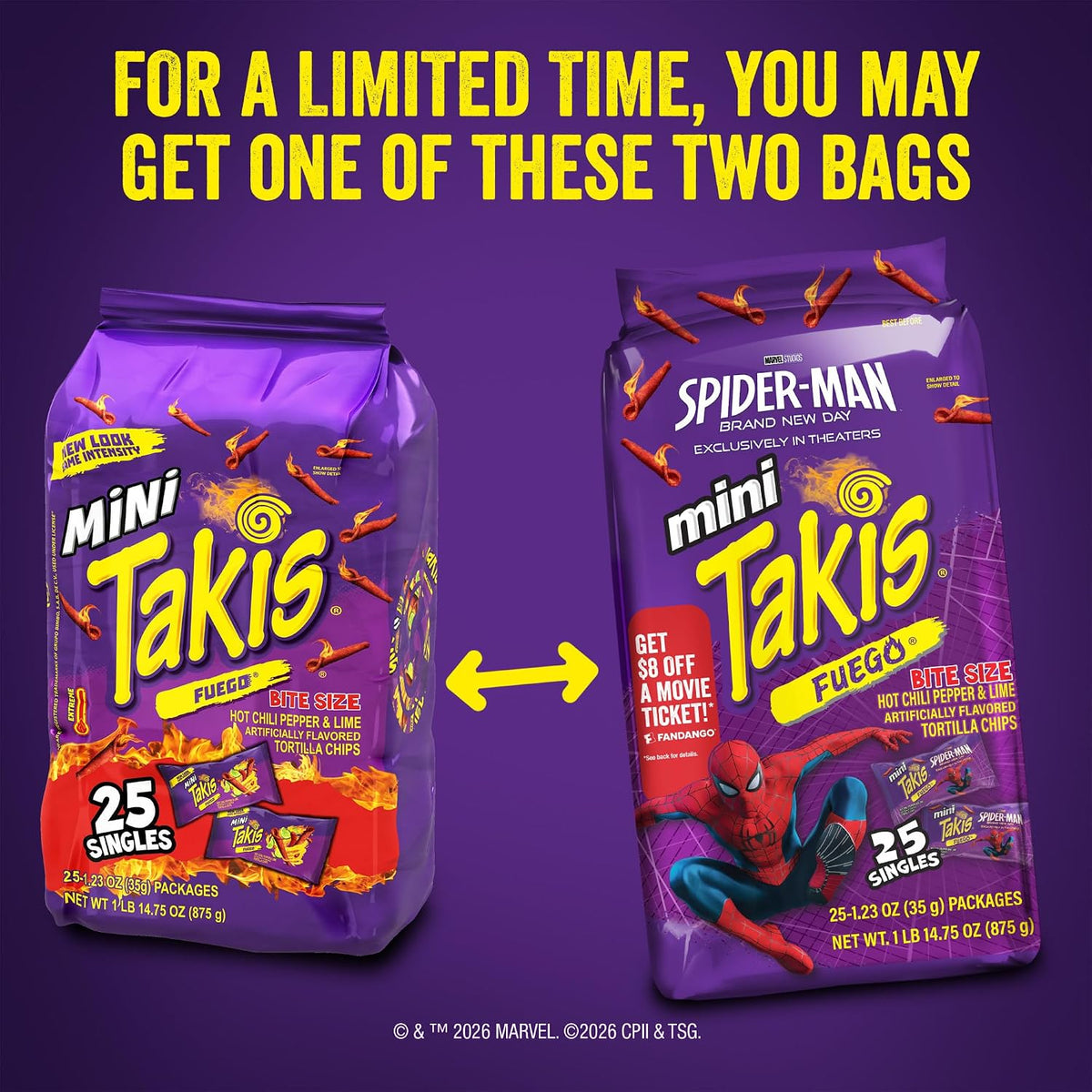 Takis spicy rolled tortilla chips multipack packaging