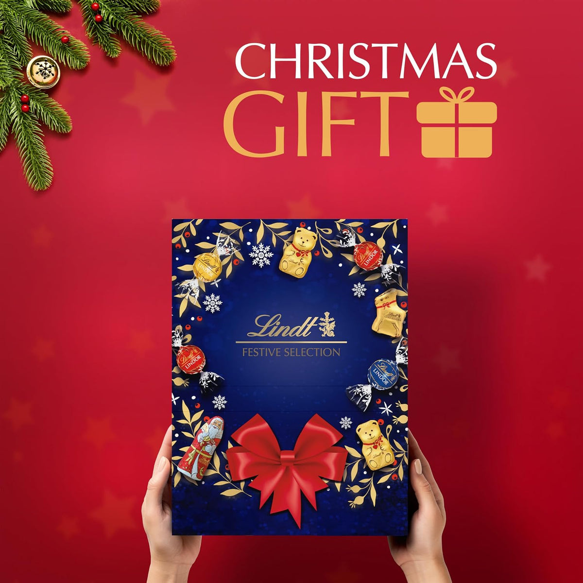 Lindt chocolate truffles and festive hollow figures assortment