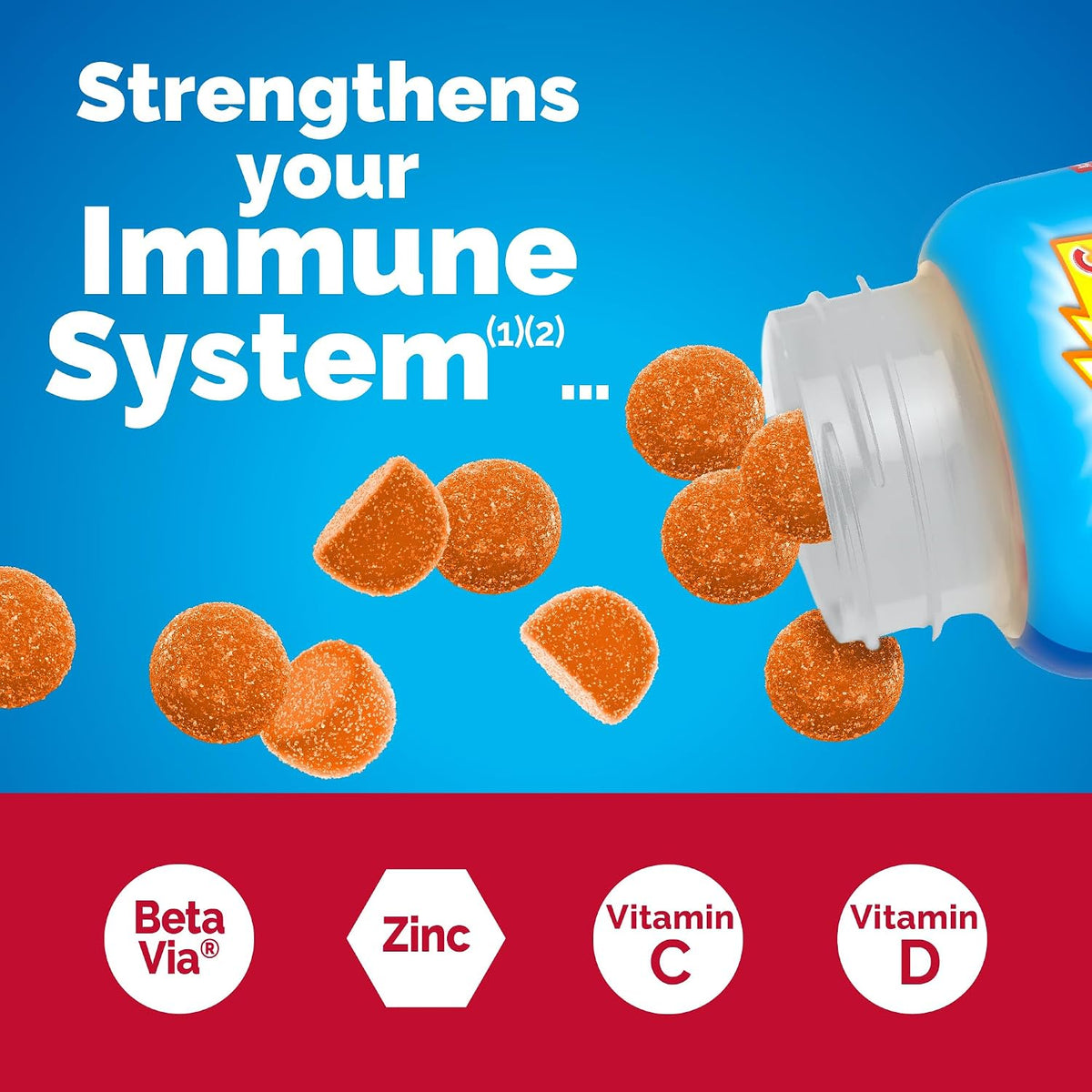 Emergen-C Immune Support Gummies supplement bottle