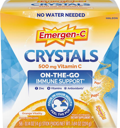 Emergen-C immune support crystals orange box