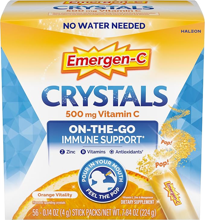 Emergen-C orange vitamin C crystals 56 packets