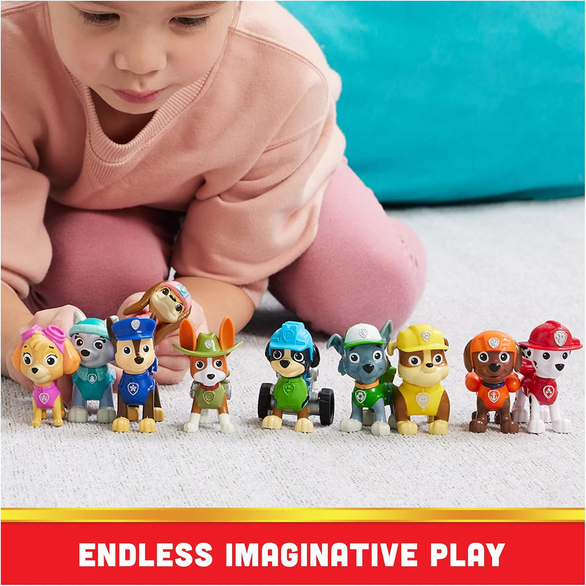 PAW Patrol character figures in signature uniforms