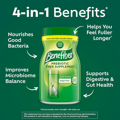 Unflavored Benefiber dietary fiber supplement powder
