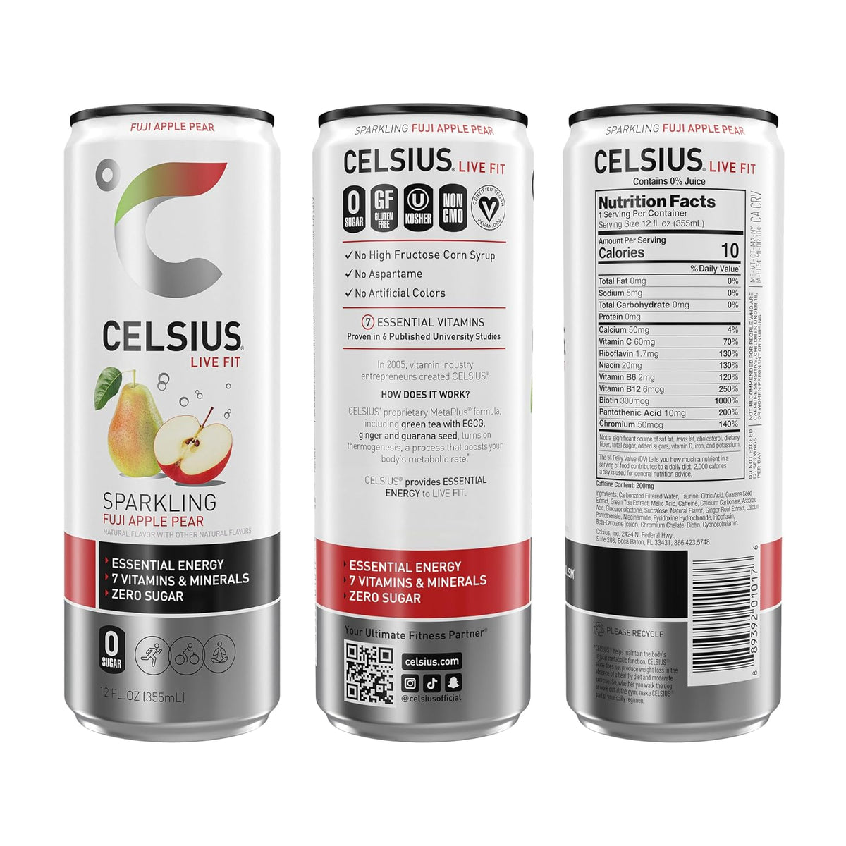 CELSIUS 12 fl oz slim energy drink cans