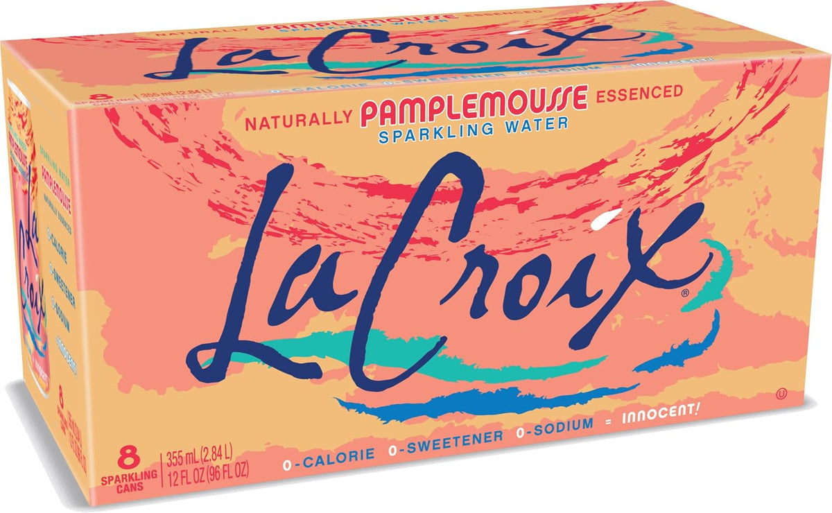 La Croix grapefruit flavored sparkling water pack