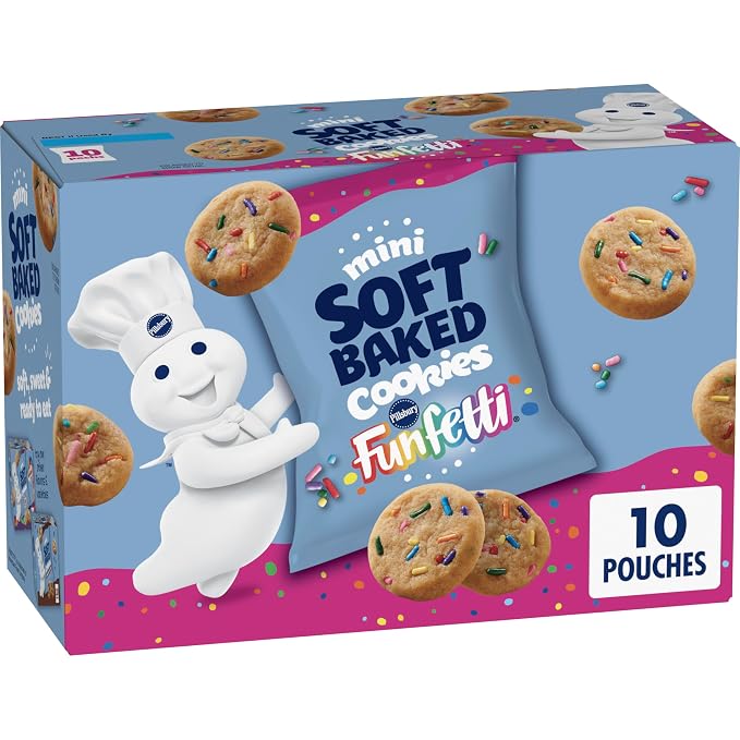 Pillsbury Mini Soft Baked Funfetti Cookies snack bags