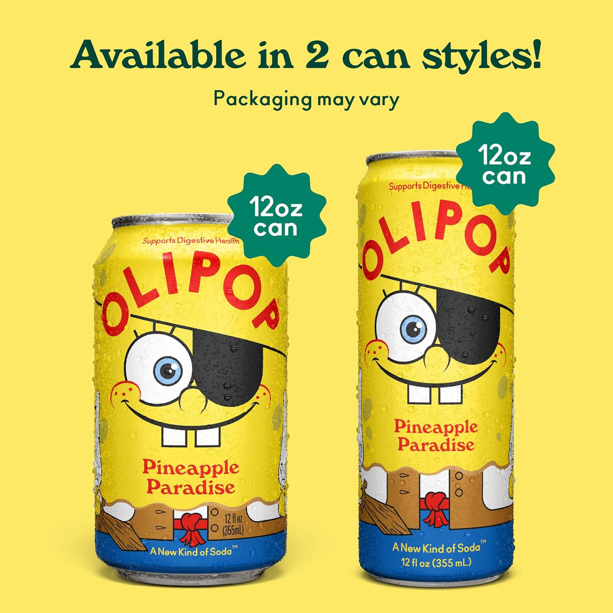 OLIPOP tropical prebiotic soda beverage pack