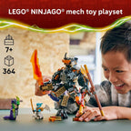 Cole minifigure and weapon accessories in LEGO set