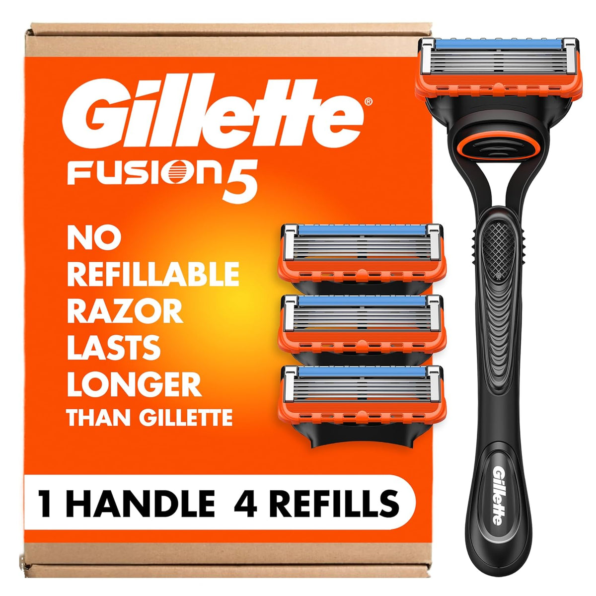 Gillette Fusion5 razor handle with cartridge blades