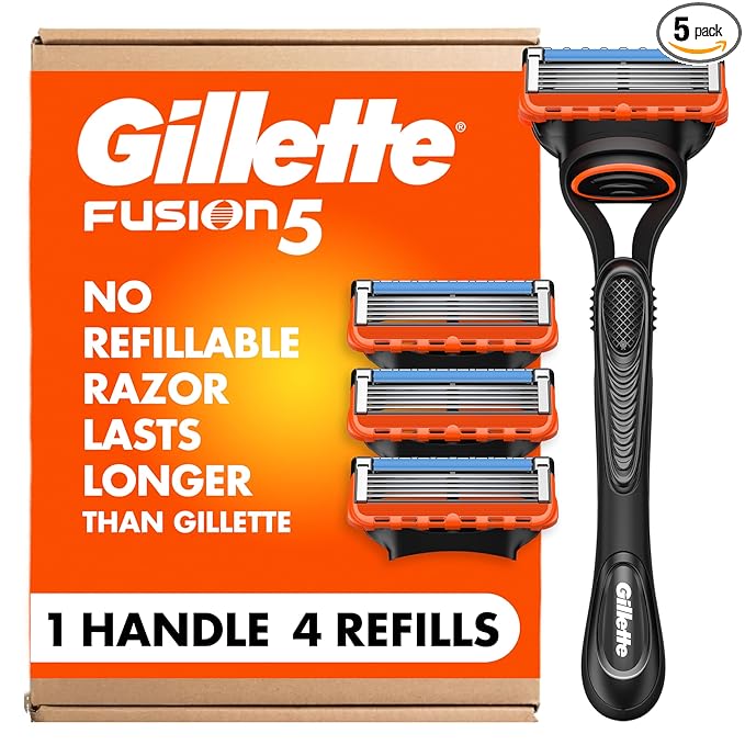 Gillette Fusion5 men's razor set with handle and refills