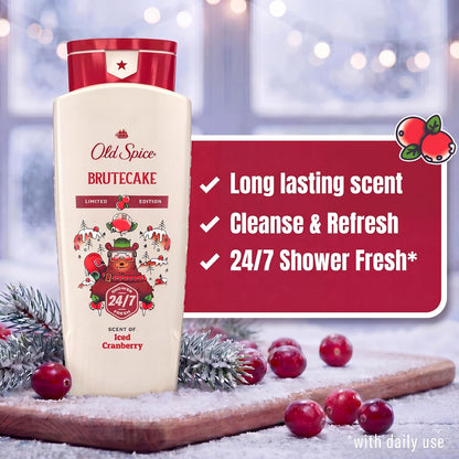 Old Spice BruteCake iced cranberry scented body wash