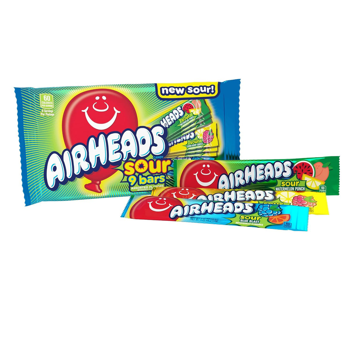 Airheads Sour taffy variety pack with fruity flavors