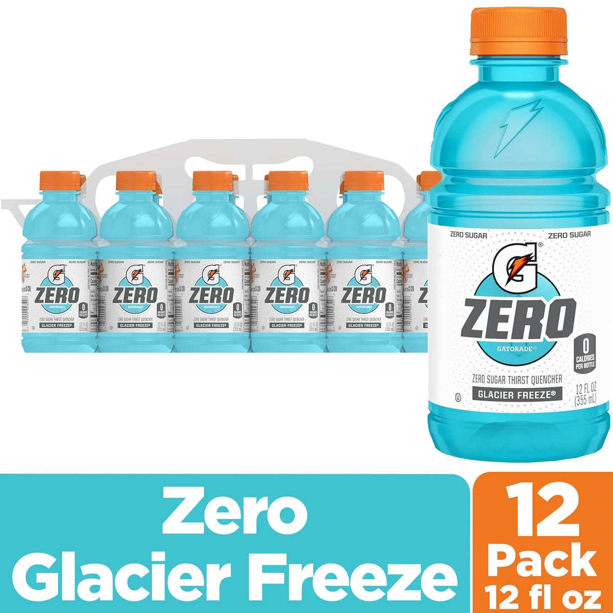 Glacier Freeze Gatorade Zero electrolyte drink bottles