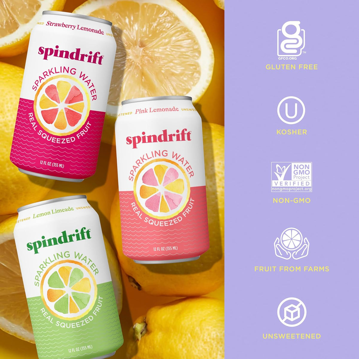 Spindrift Lemonade 20 pack carbonated water