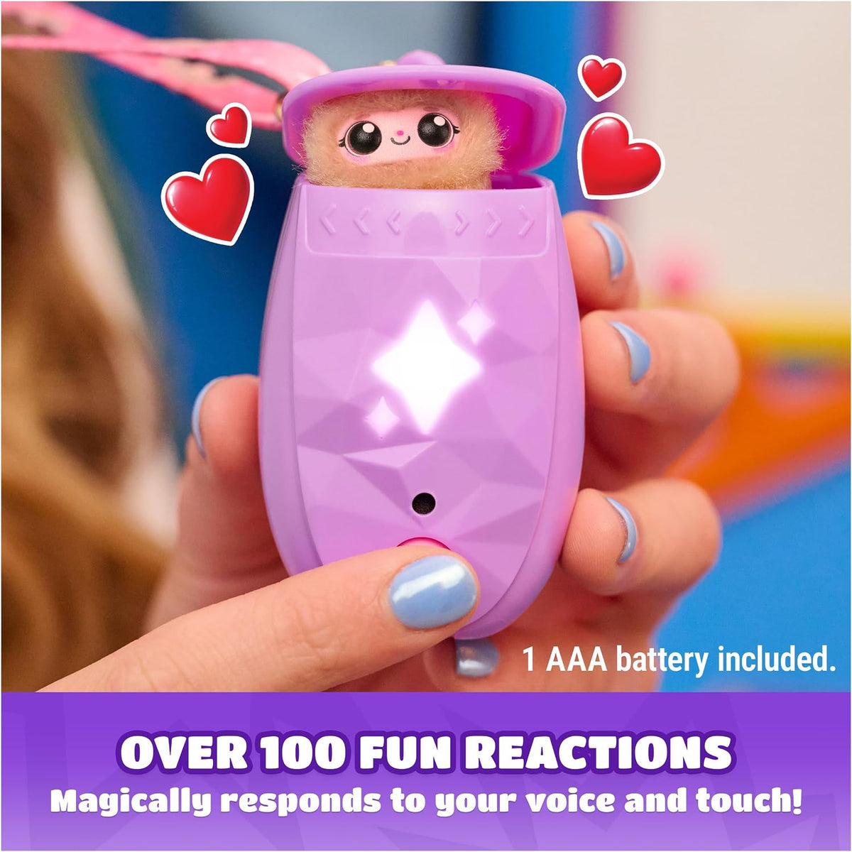 Interactive Peekimo pet pod with mood lights