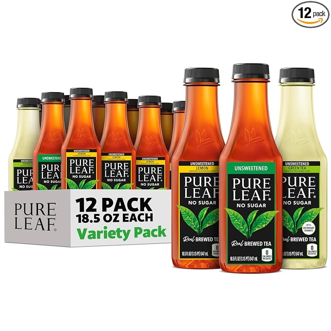 Pure Leaf unsweetened iced tea three-flavor variety pack
