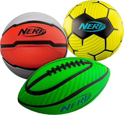 Nerf mini foam sports ball set 3 pack