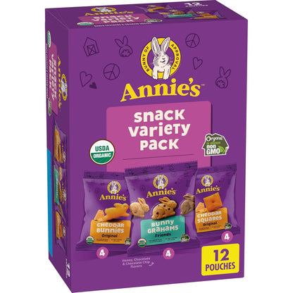 Annie's organic Cheddar Bunnies snack crackers variety pack